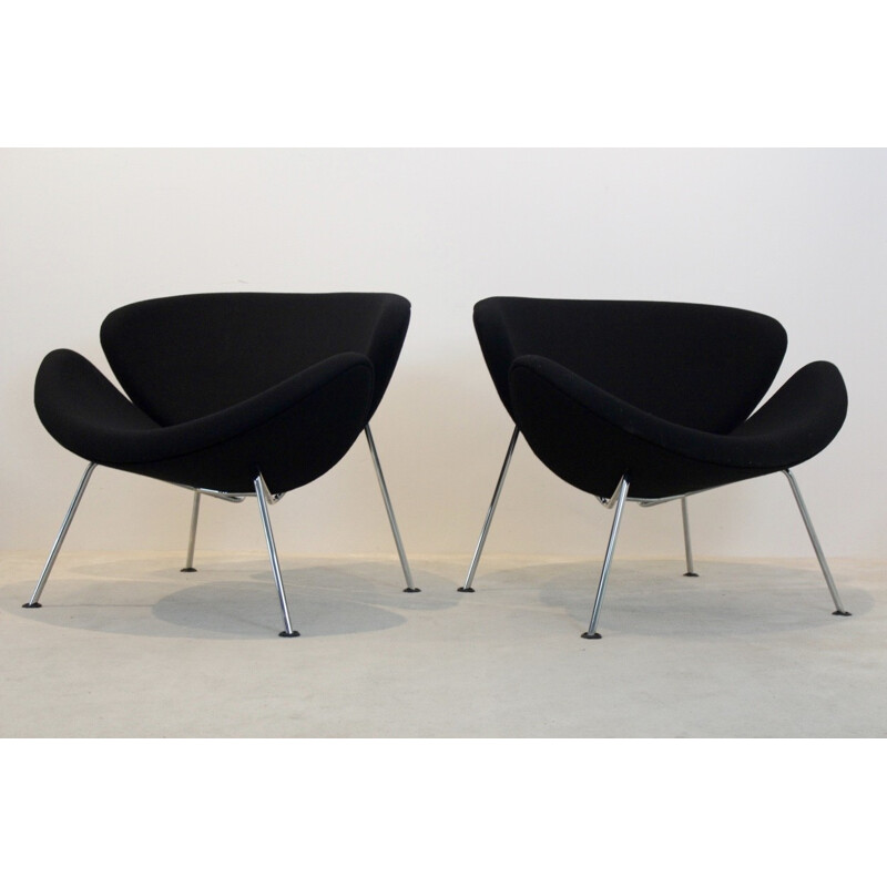 Pair of Artifort "F437 Orange Slice" Chairs by Pierre Paulin - 1960s