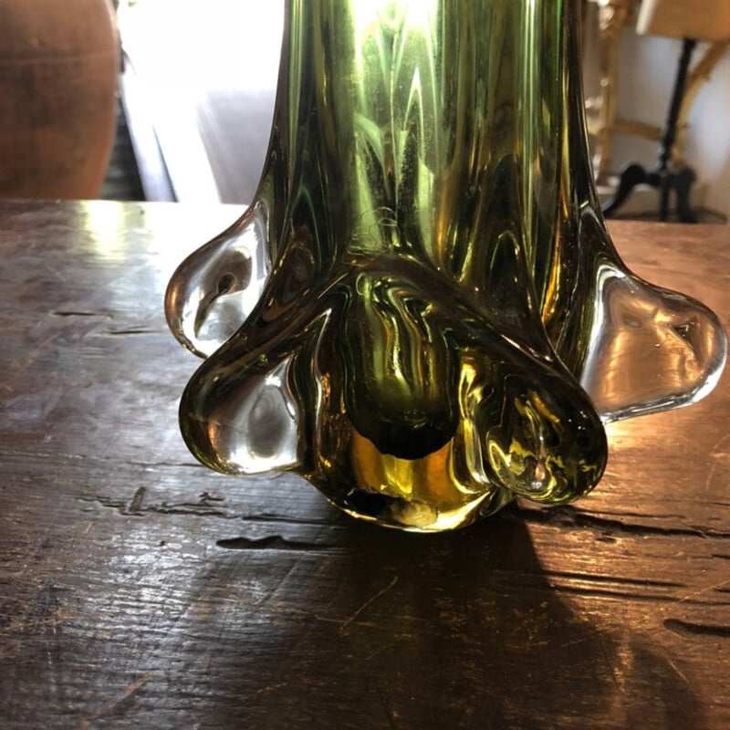 Green vintage Vase in Murano Glass - 1960s