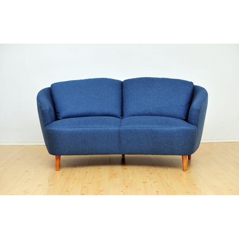 Vintage 2-Seater Sofa in royal blue - 1950s