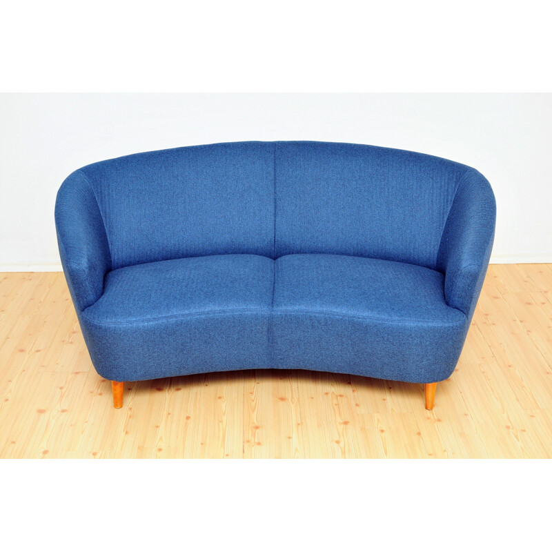 Vintage 2-Seater Sofa in royal blue - 1950s