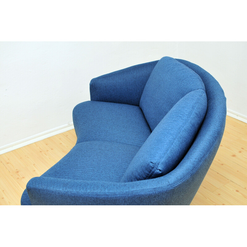 Vintage 2-Seater Sofa in royal blue - 1950s