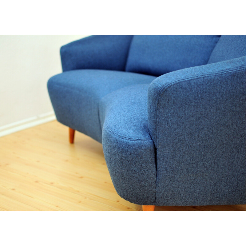 Vintage 2-Seater Sofa in royal blue - 1950s