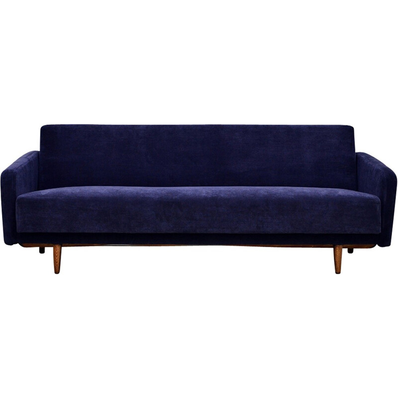 Vintage sofa bed in navy blue color - 1960s