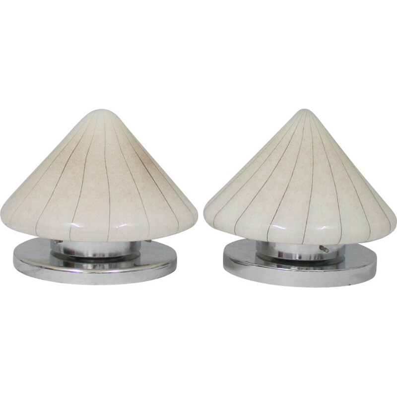 Pair of vintage Murano glass lamps - 1960s