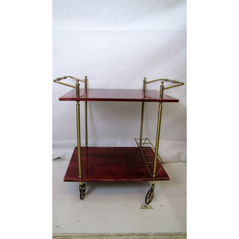 Vintage italian bar trolley by Aldo Tura - 1960s