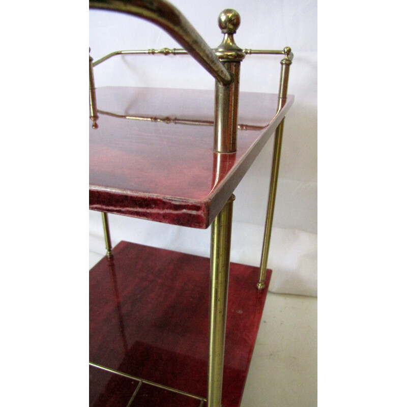 Vintage italian bar trolley by Aldo Tura - 1960s