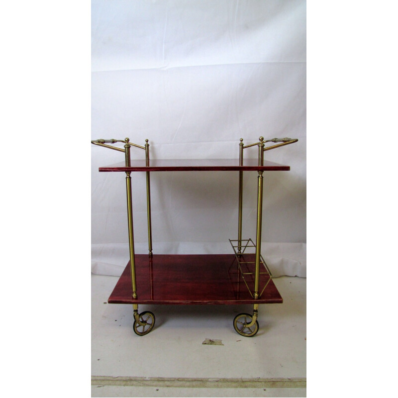 Vintage italian bar trolley by Aldo Tura - 1960s