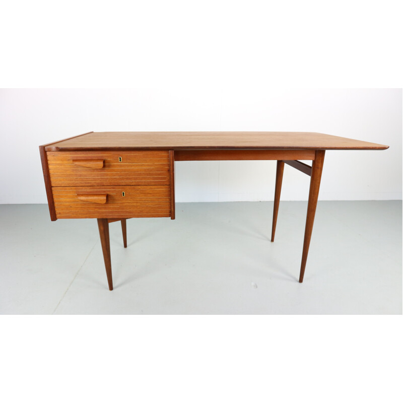 Vintage teak-wood writing desk - 1950s