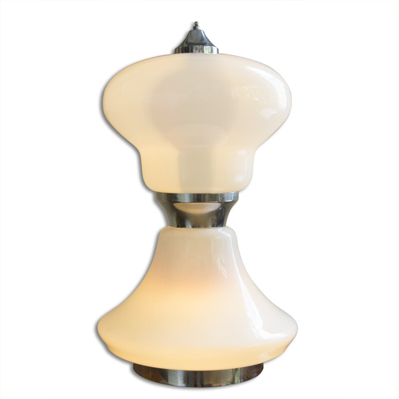 Vintage glass table lamp, Italy 1960