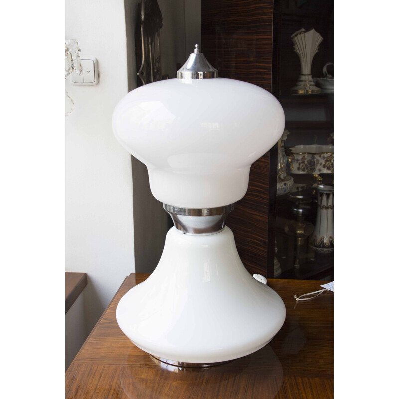 Vintage glass table lamp, Italy 1960