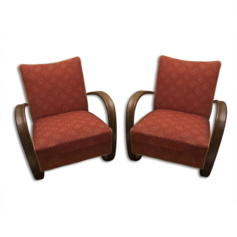 Set of 2 "H-269" Armchairs by Jindřich Halabala for UP Závody Brno - 1930s