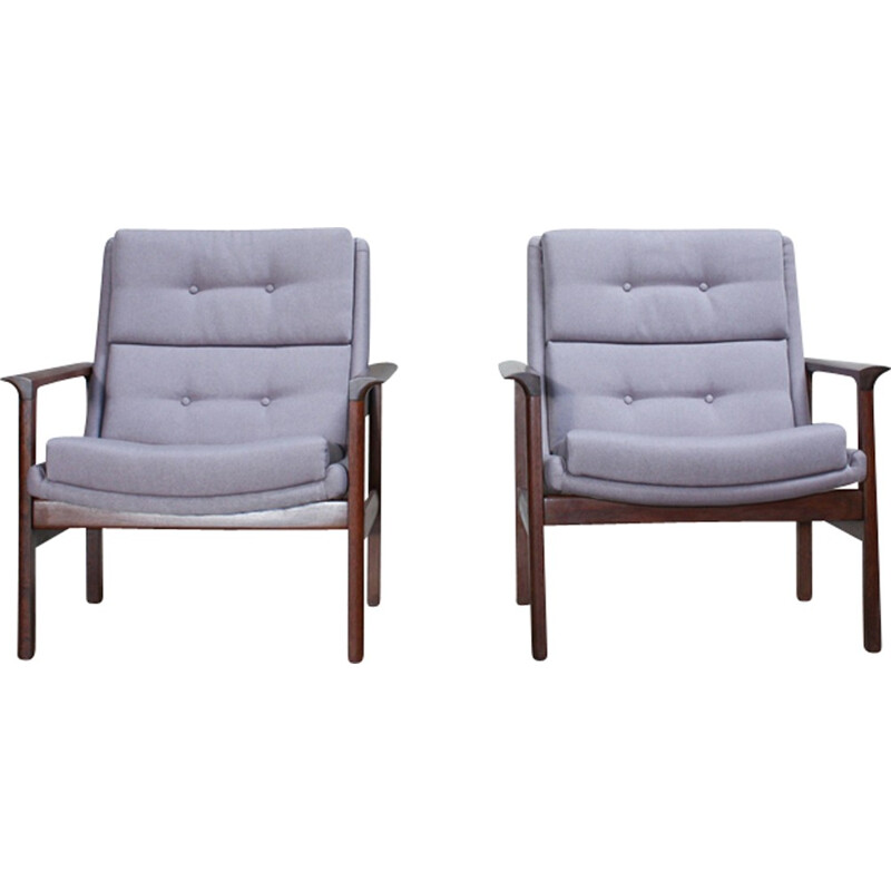 Set of 2 Vintage Portuguese Lounge Chairs - 1960s