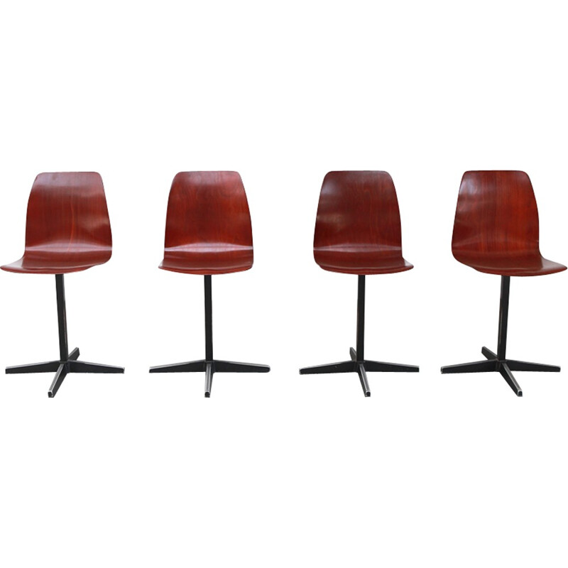 Suite de 4 chaises vintage par Pagholz - 1960