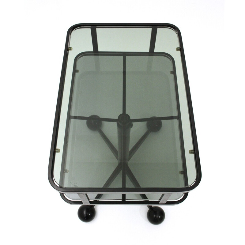 Bar serving cart in metal and glass by Allegri Arredamenti - 1970s