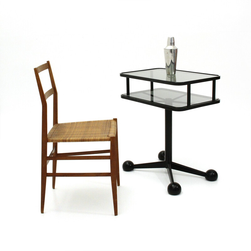 Bar serving cart in metal and glass by Allegri Arredamenti - 1970s