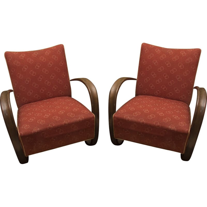 Set of 2 "H-269" Armchairs by Jindřich Halabala for UP Závody Brno - 1930s