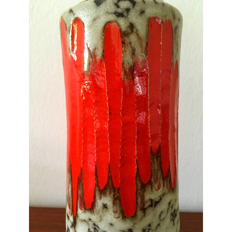 Vase Fat Lava en céramique vintage de W.Germany - 1960