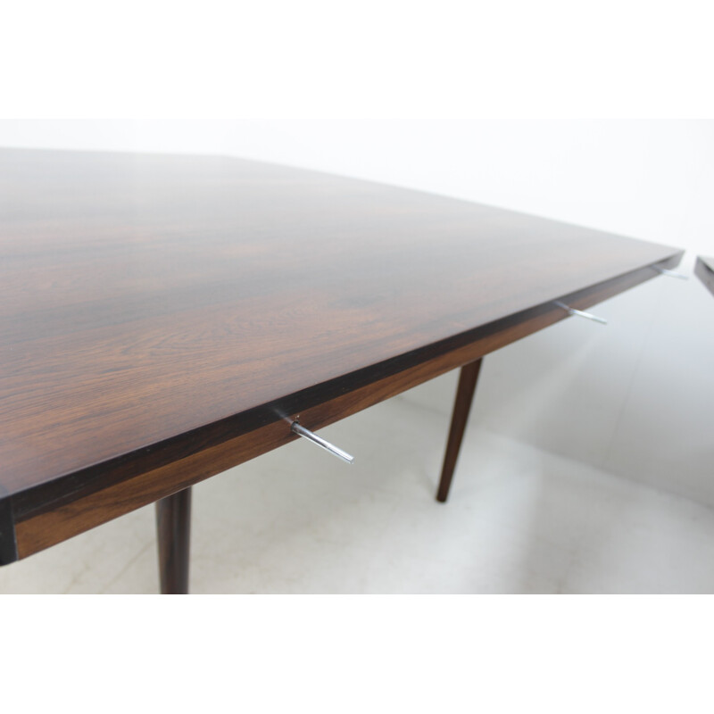 Large Vintage Rosewood Conference Dining Table By Sibast - 1960s