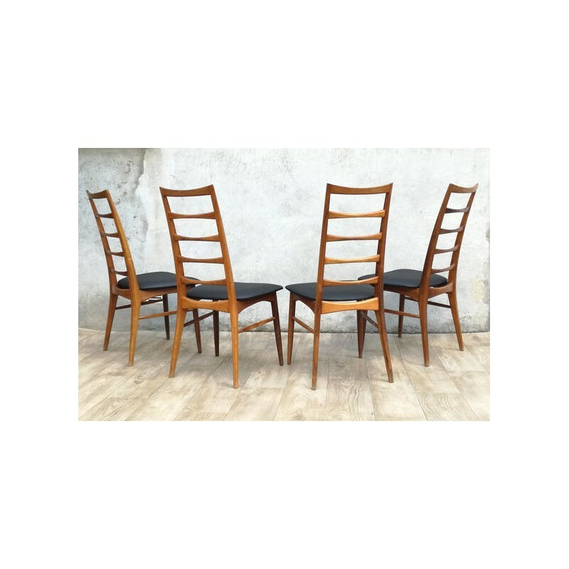 Set of 4 vintage chairs "Liz" in rosewood by Niels Koefoed for Koefoeds Mobelfabrik, Denmark 1960