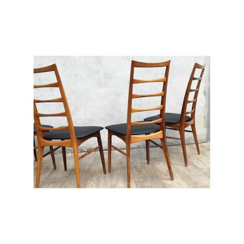 Set of 4 vintage chairs "Liz" in rosewood by Niels Koefoed for Koefoeds Mobelfabrik, Denmark 1960