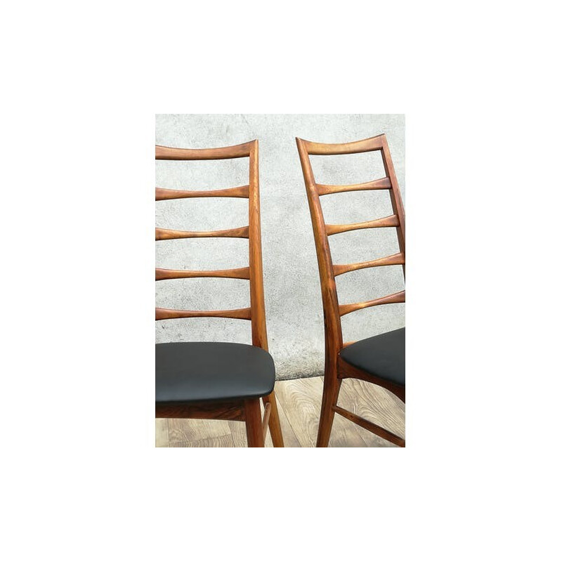 4 Stühle "Liz" aus Palisanderholz von Niels Koefoed für Koefoeds Mobelfabrik, Dänemark 1960