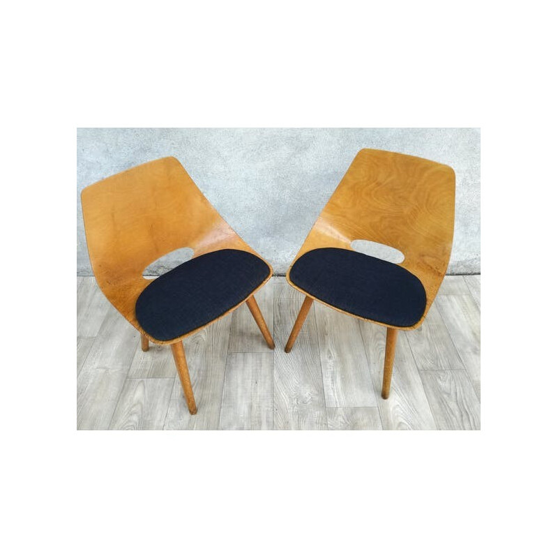 Pair of Vintage Barrel Chairs by Pierre Guariche for Steiner - 1950s