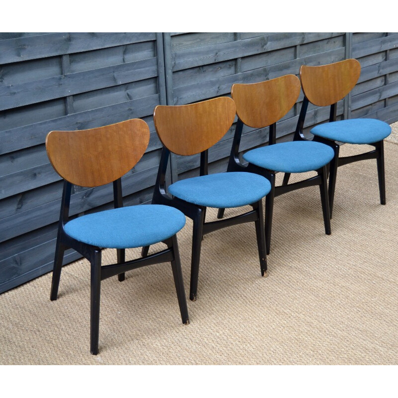 Suite de 4 chaises à repas vintage par G-Plan - 1950