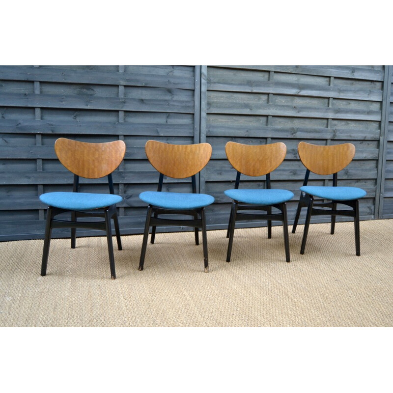 Suite de 4 chaises à repas vintage par G-Plan - 1950