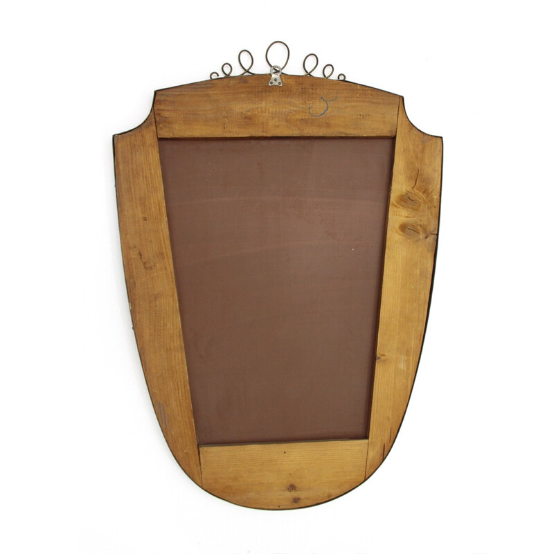 Italian brass Vintage console and mirror - 1950s