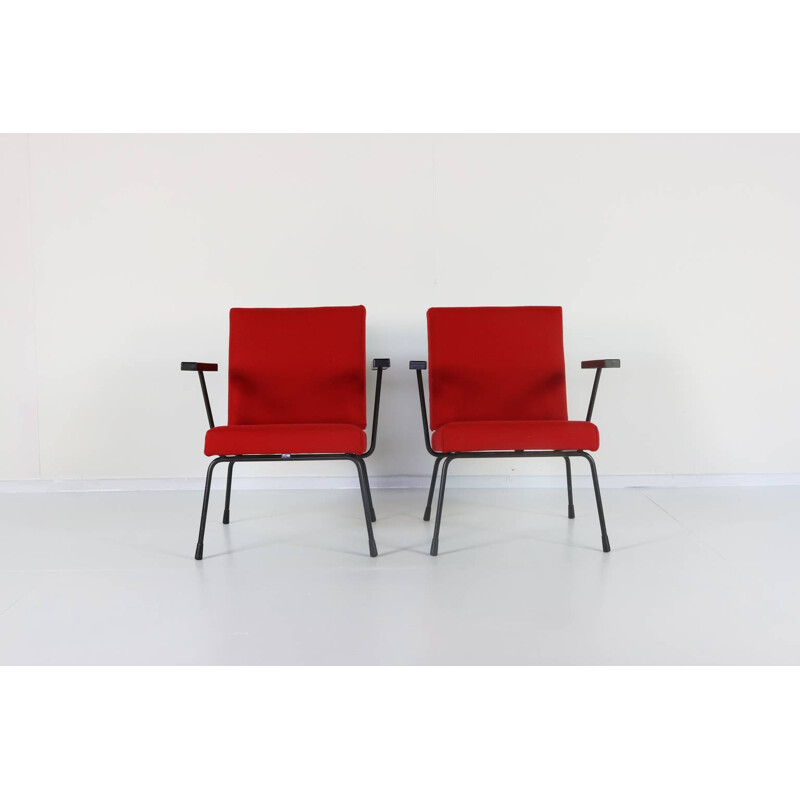 Set of 2 Gispen Vintage armchairs by W.Rietveld - 1950s