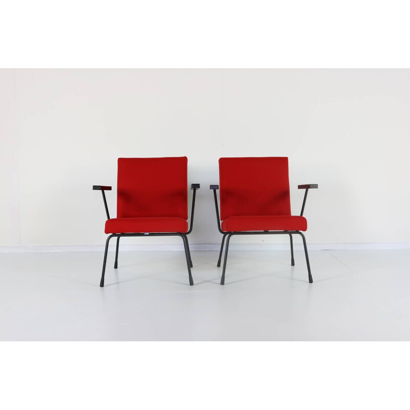Suite de 2 fauteuils Vintage Gispen par W.Rietveld - 1950
