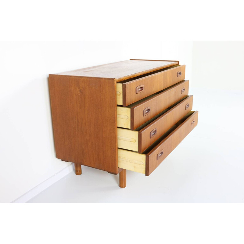 Danish Teak Vintage Chest of drawers with 4 drawers - 1960s