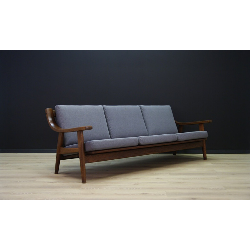 Vintage Danish Sofa in blue color by H.J. Wegner - 1960s