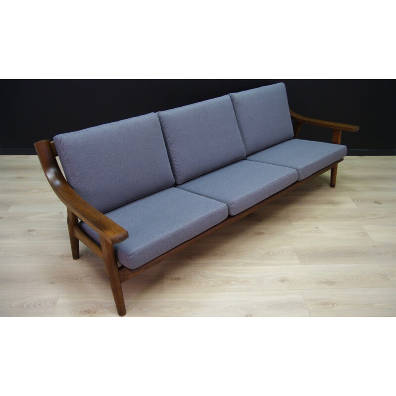 Vintage Danish Sofa in blue color by H.J. Wegner - 1960s