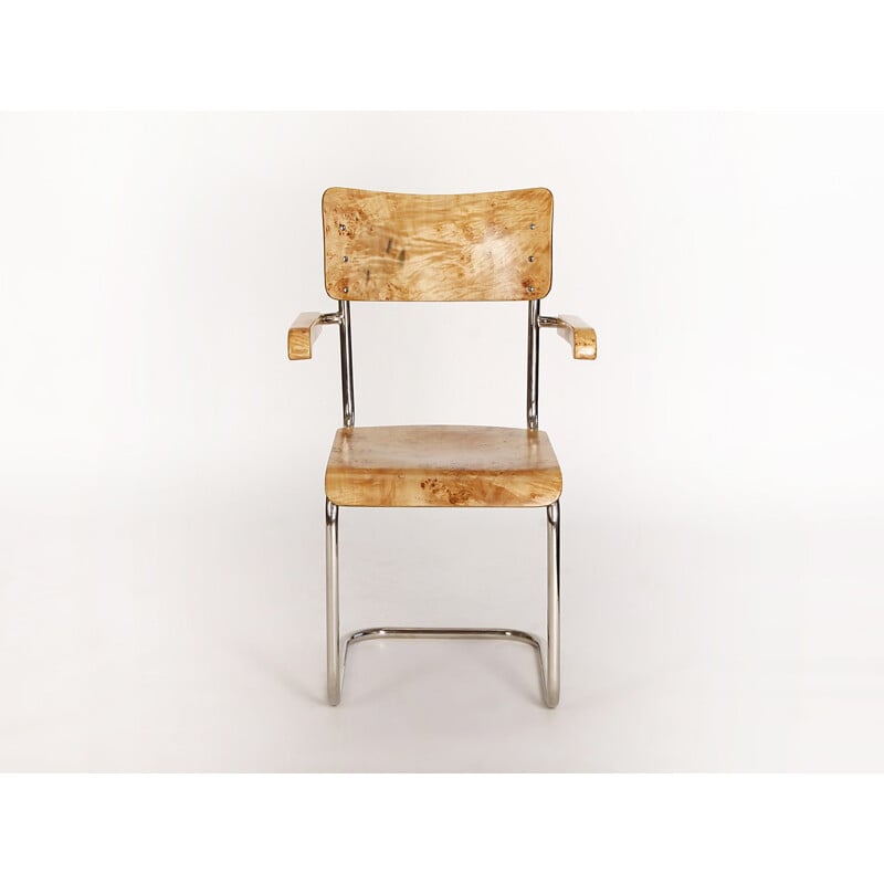 Vintage Tubular Steel Chair by Vichr - 1930s