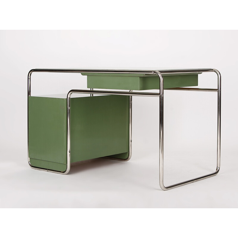 Vintage Desk Set with steel tube by Antonin Samal - 1930s