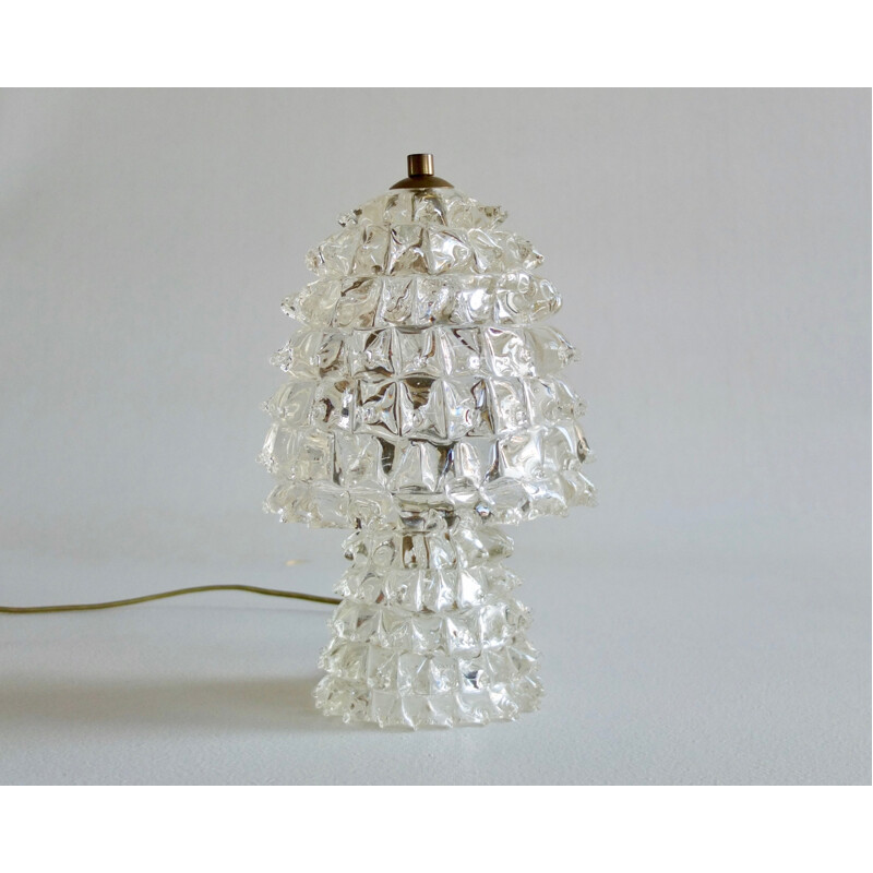 Vintage Murano glass bedside lamp by barovier - 1940s