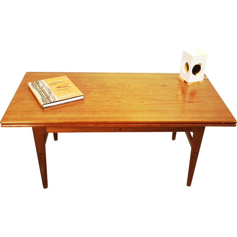 Retractable table in teak - 1960s