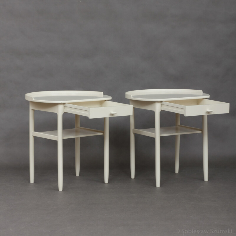 Suite de 2 tables de chevet Vintage de Sven Engström et Gunnar Myrstrand - 1960