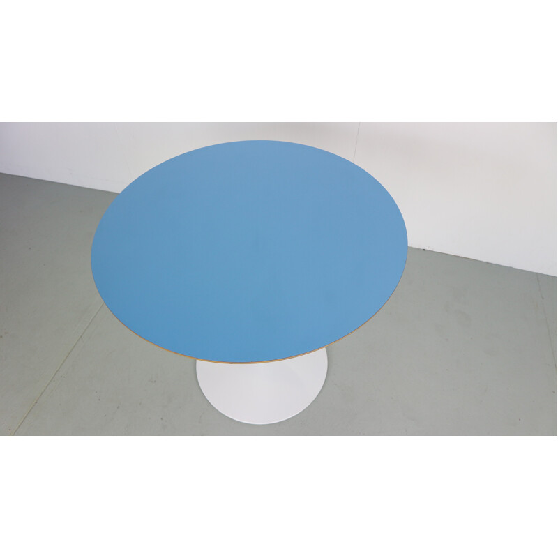 Side or Standing  Meeting Table in blue formica by Pierre Paulin - 1960s