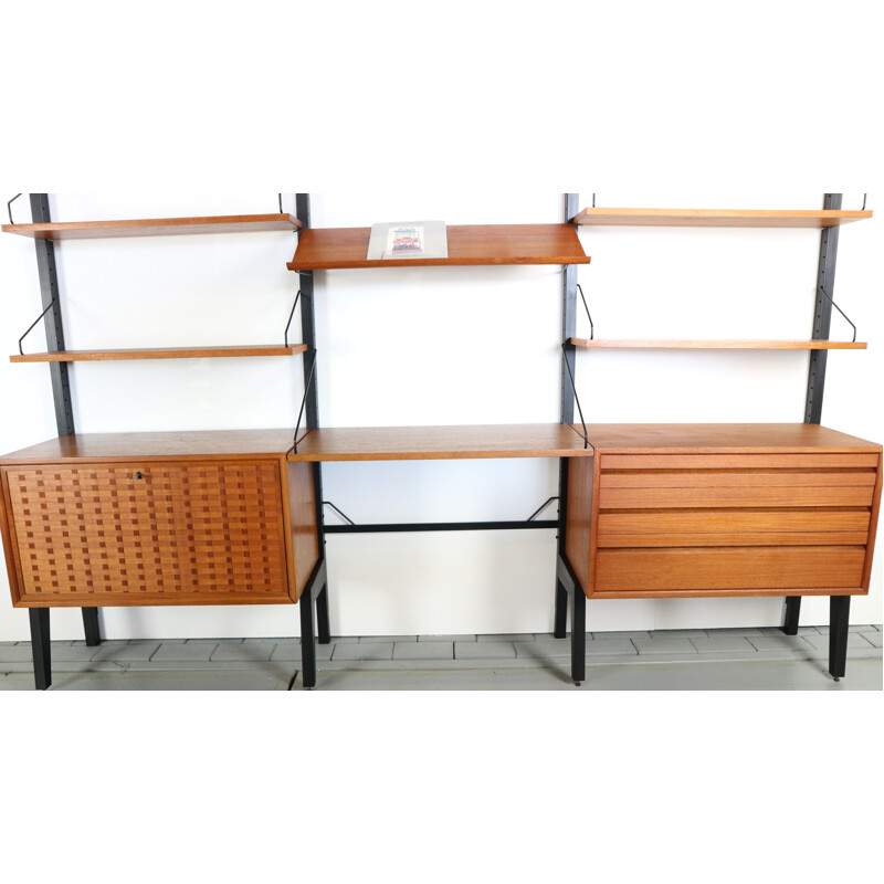 Vintage "Royal" free standing Wall Unit by Poul Cadovius for Cado - 1960s