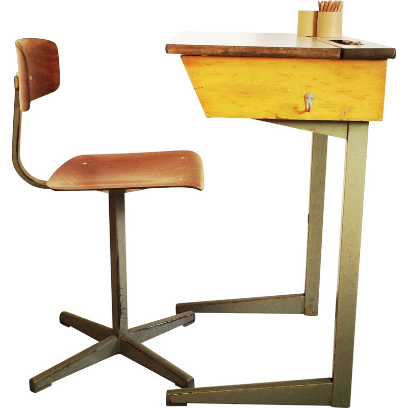 Child desk and chair, Friso KRAMER - 1950s