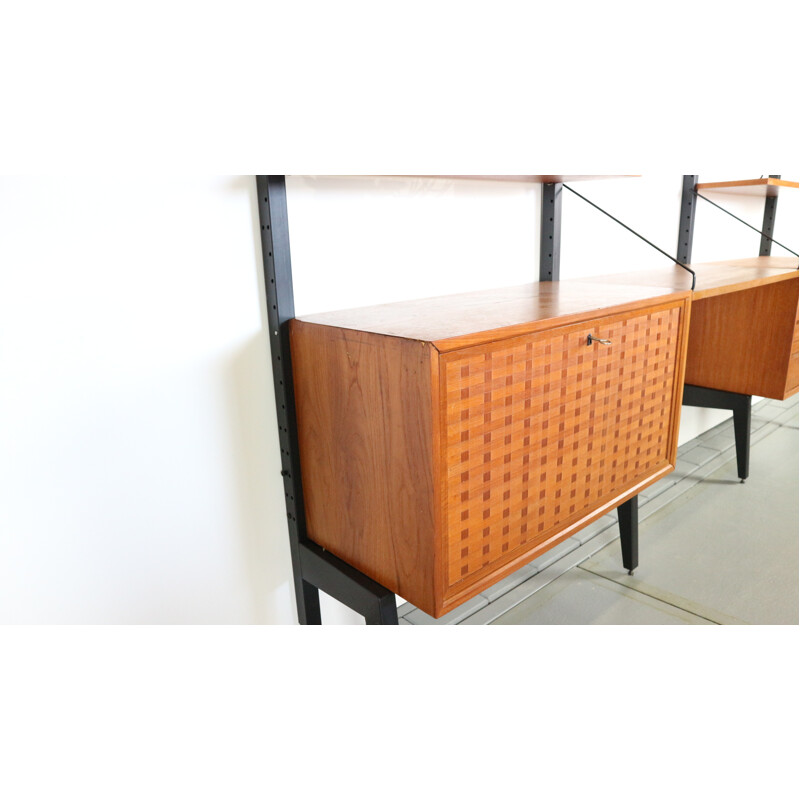 Vintage "Royal" free standing Wall Unit by Poul Cadovius for Cado - 1960s