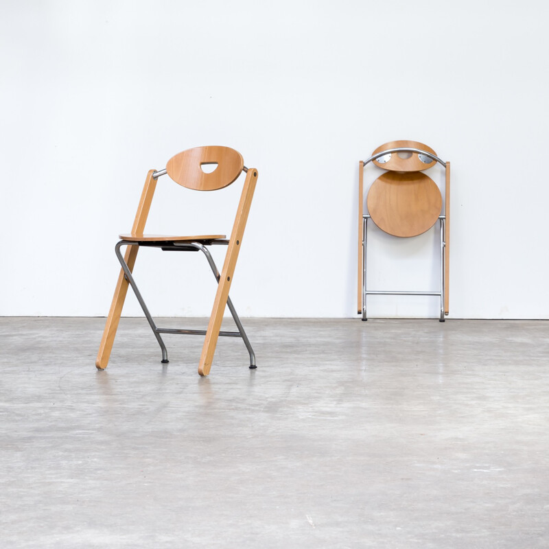 Suite de 2 chaises pliantes par Ruud Jan Kokke pour Kembo - 1980