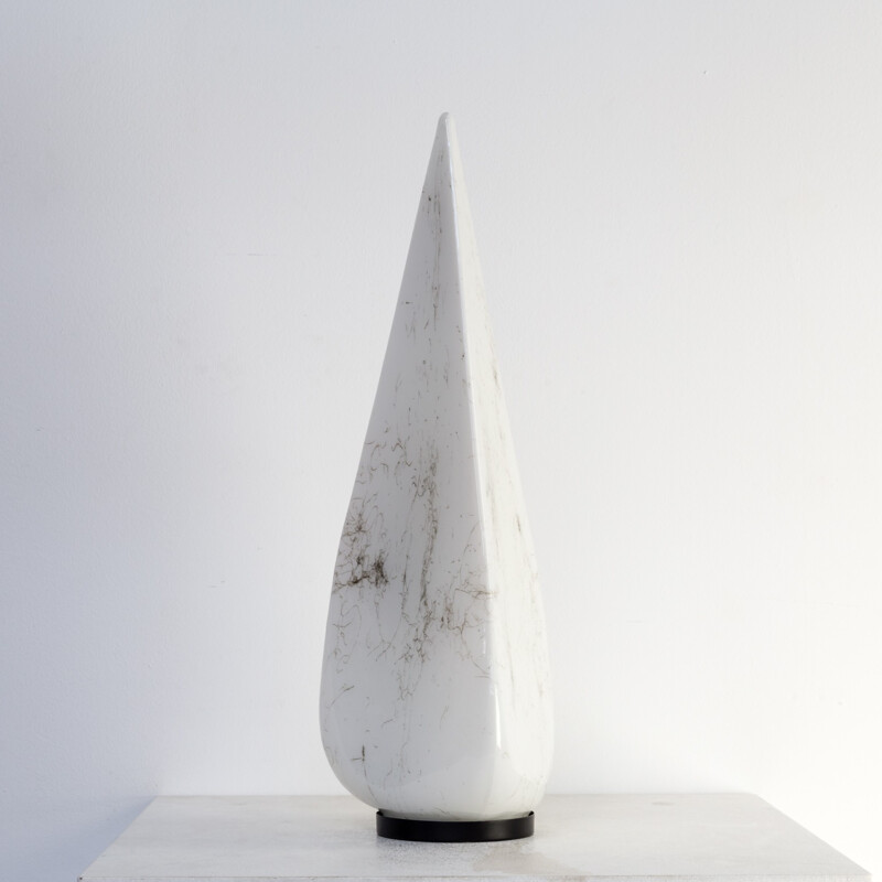 Lampe de table vintage blanche par Lino Tagliapietra pour Effetre - 1980