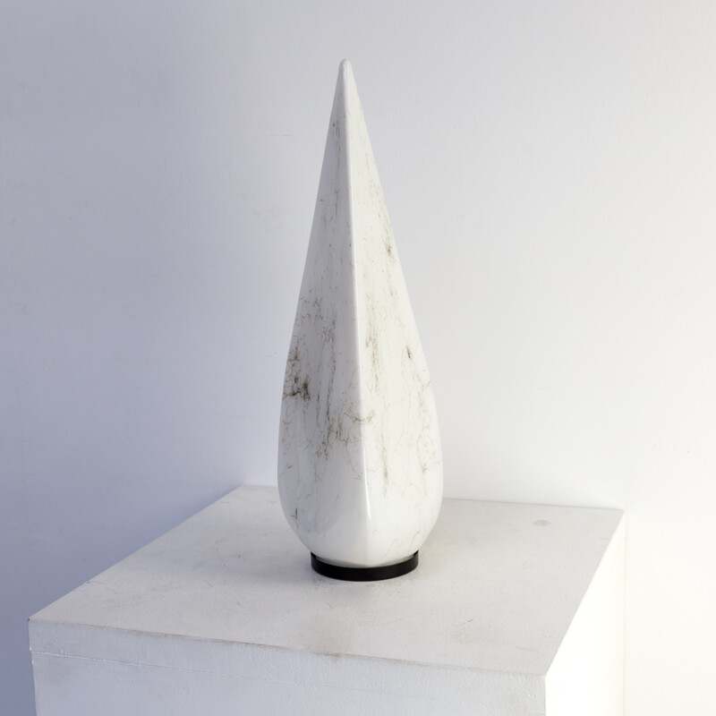 Vintage white table lamp by Lino Tagliapietra for Effetre - 1980s