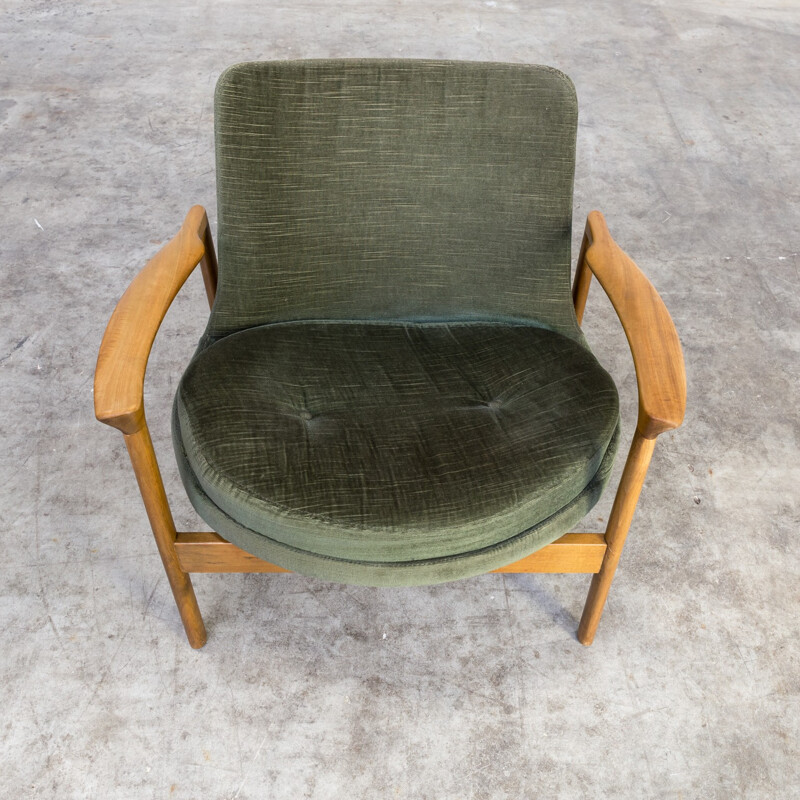 Fauteuil lounge "Elizabeth" vert par Ib Kofod Larsen pour France & Son - 1960