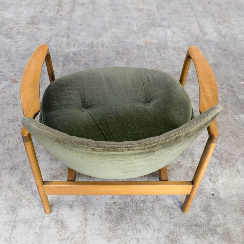 Fauteuil lounge "Elizabeth" vert par Ib Kofod Larsen pour France & Son - 1960