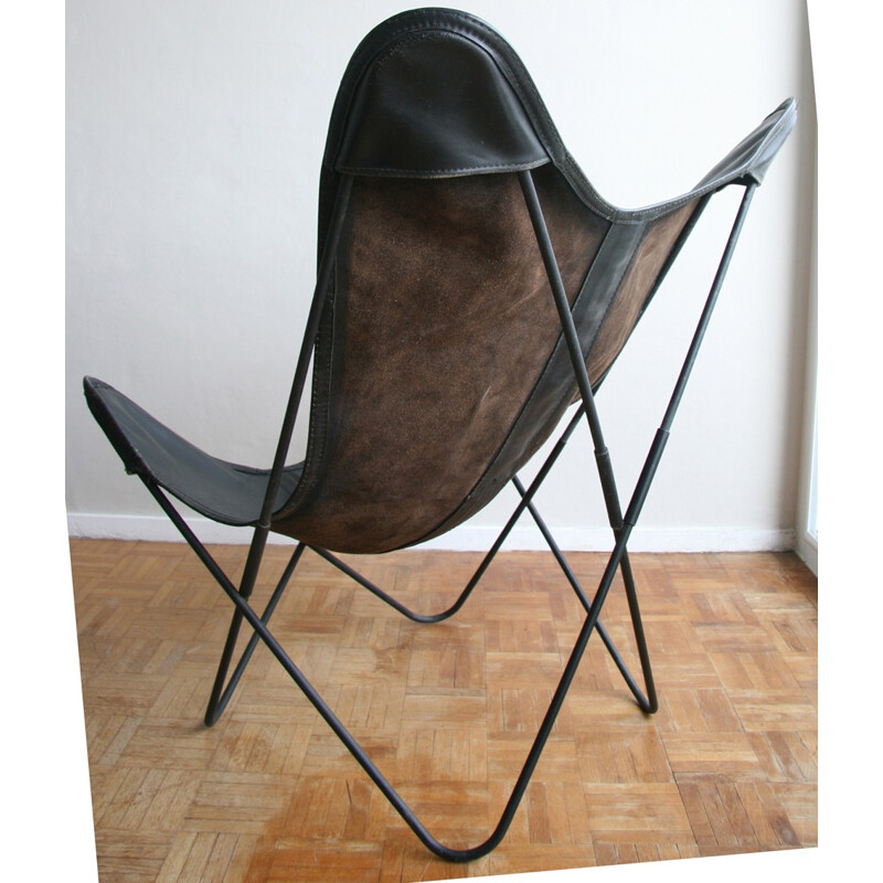 Butterfly armchair in metal and leather, KURCHAN, FERRARI-HARDOY and BONET - 1980s