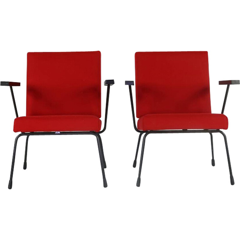 Suite de 2 fauteuils Vintage Gispen par W.Rietveld - 1950